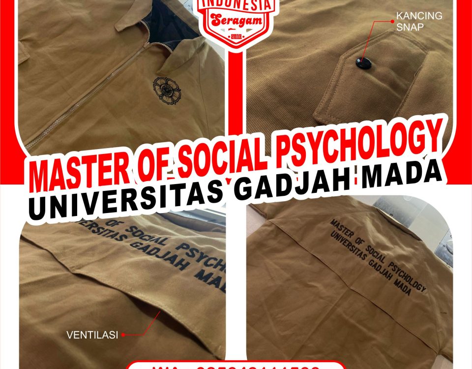 Jaket Custom Master of Social Psychology Universitas Gadjah Mada Yogyakarta