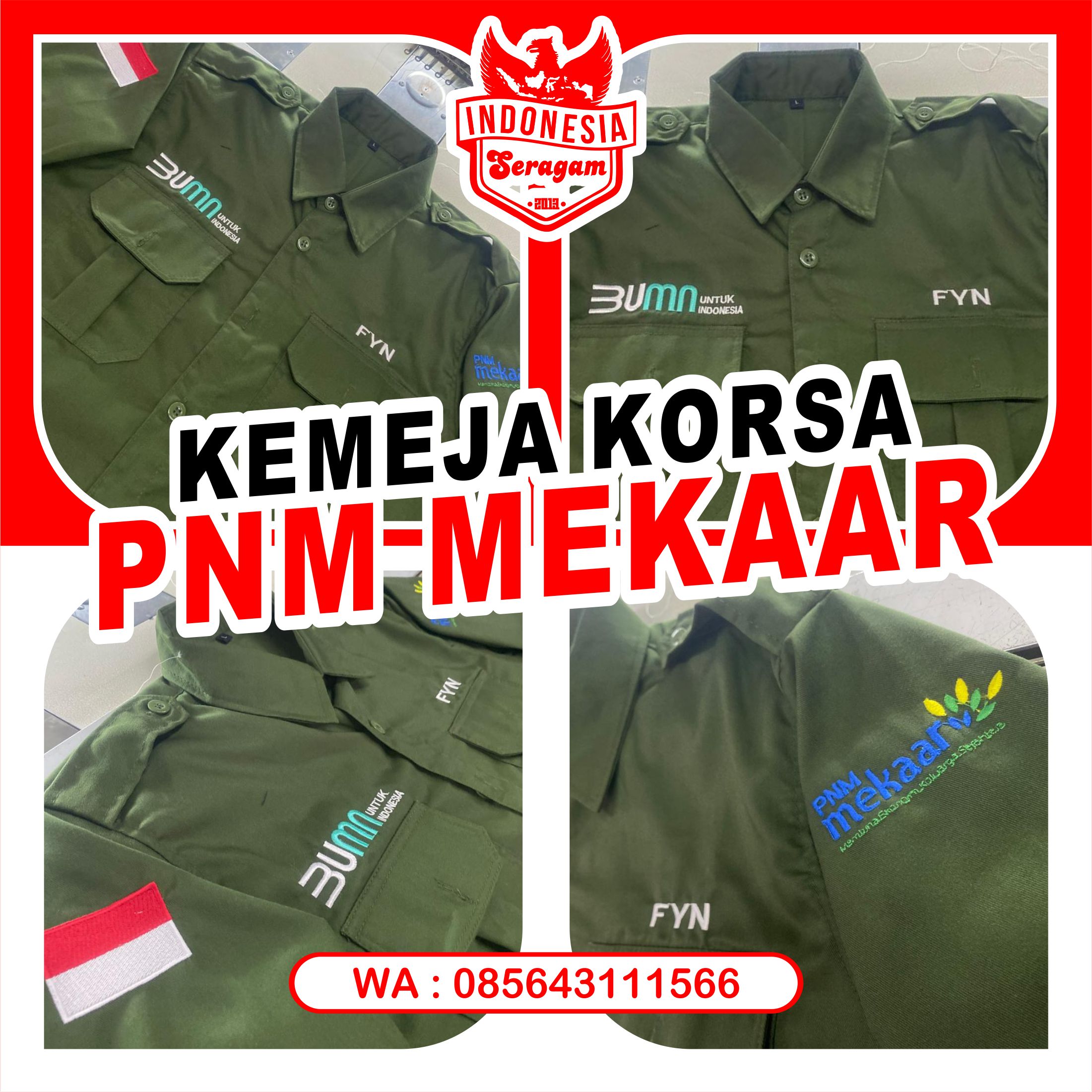 Seragam Kemeja Korsa PDH PDL Permodalan Nasional Madani PNM mekaar Badan Usaha Milik Negara BUMN