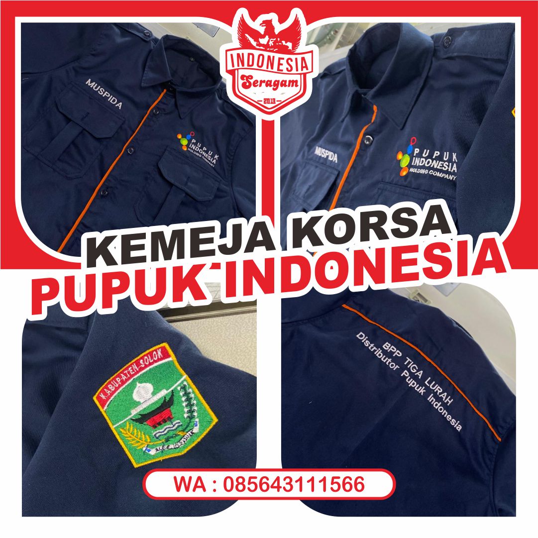 Seragam Kemeja Korsa PDH PDL Badan Penyuluhan Pertanian BPP Tiga Lurah Distributor Pupuk Indonesia Kabupaten Solok Sumatera Barat