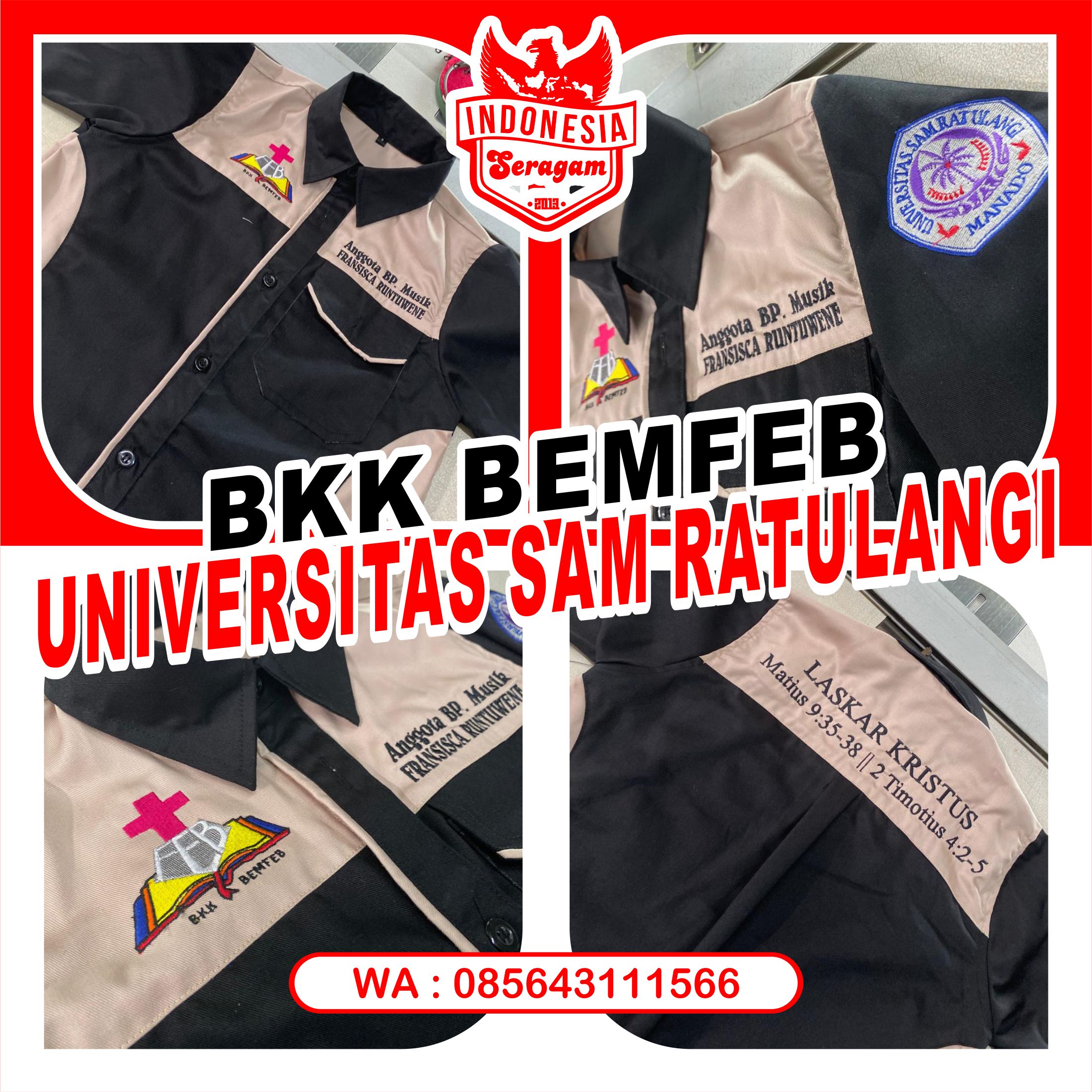 Seragam Kemeja Korsa Custom PDH PDL Biro Kerohanian Kristen Badan Eksekutif Mahasiswa Fakultas Ekonomi dan Bisnis BKK BEMFEB Universitas Sam Ratulangi Manado