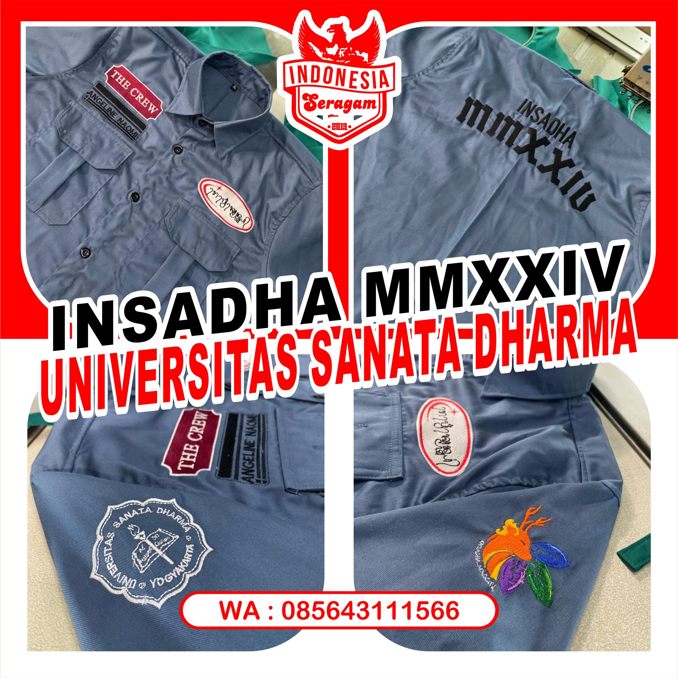 Seragam Kemeja Korsa PDH PDL Inisiasi Sanata Dharma INSADHA MMXXIV Universitas Sanata Dharma Yogyakarta