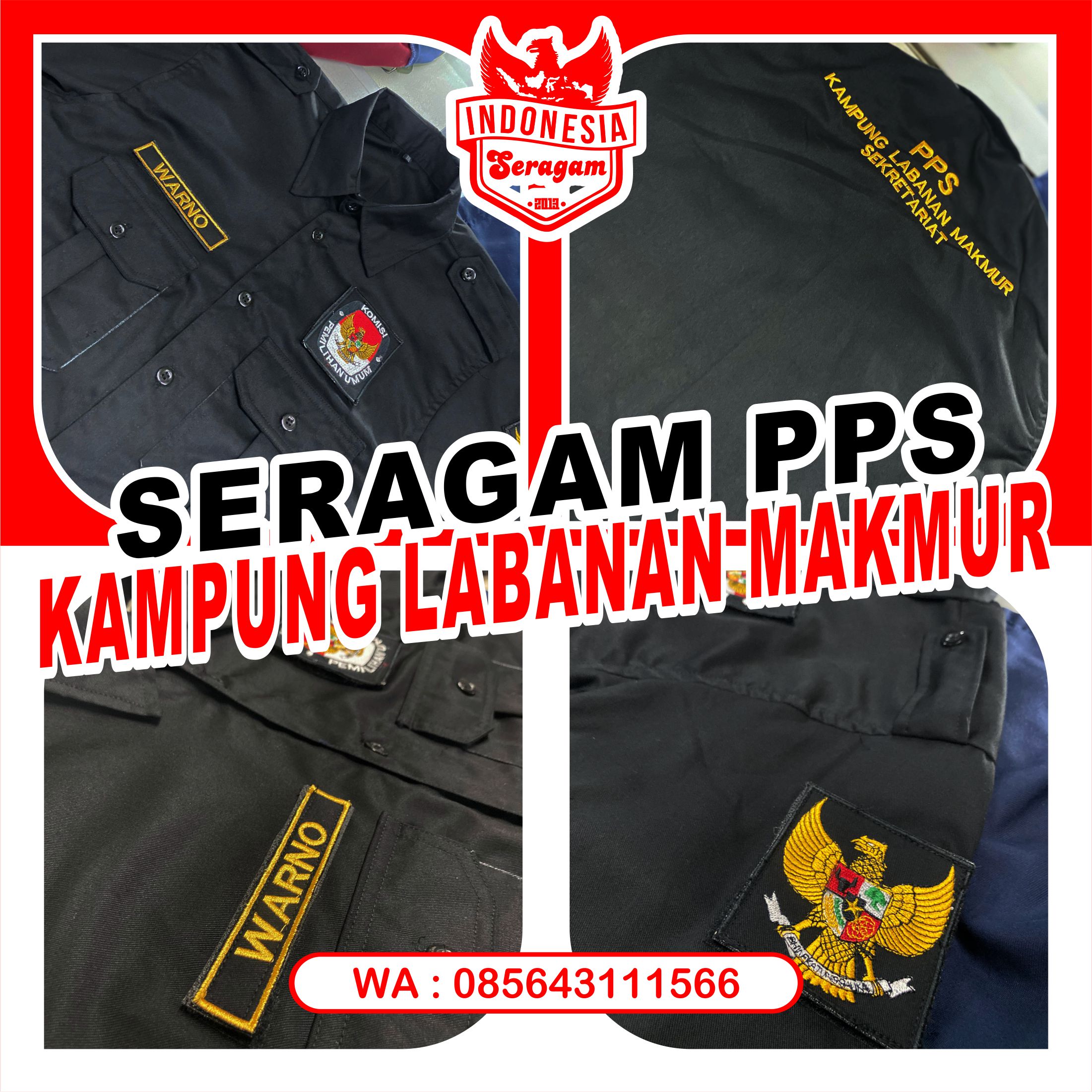Seragam Kemeja Korsa Panitia Pemungutan Suara PPS Kampung Labanan Makmur