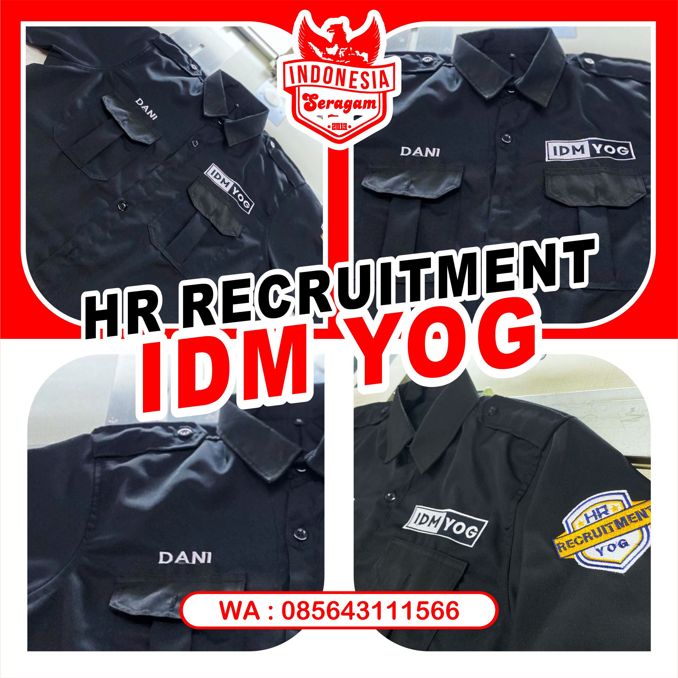 Seragam Kemeja Korsa PDH PDL Human Resource Recruitment Indomaret Yogyakarta