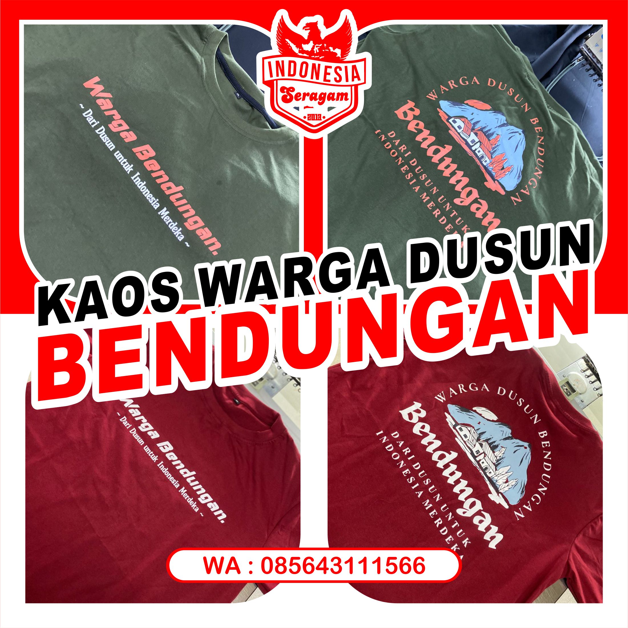 Kaos Sablon Warga Dusun Bendungan Yogyakarta