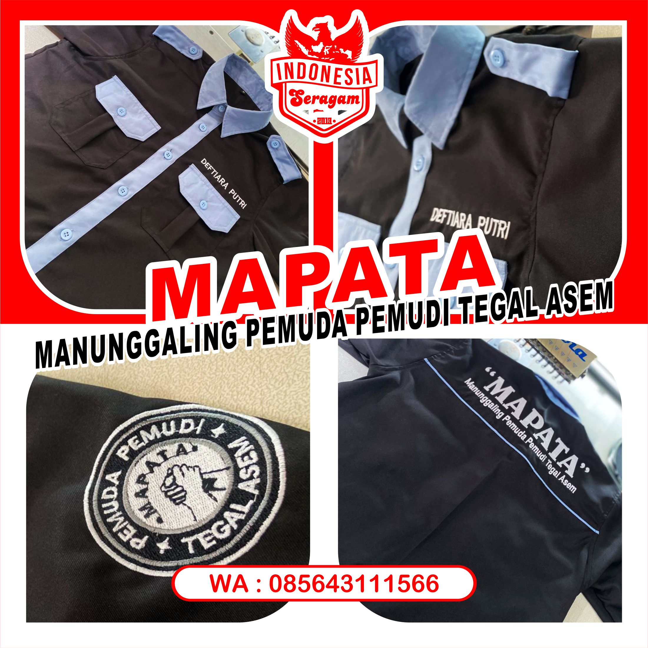 Seragam Kemeja Korsa Manunggaling Pemuda Pemudi Tegal Asem MAPATA Sardonoharjo Ngaglik Sleman Yogyakarta