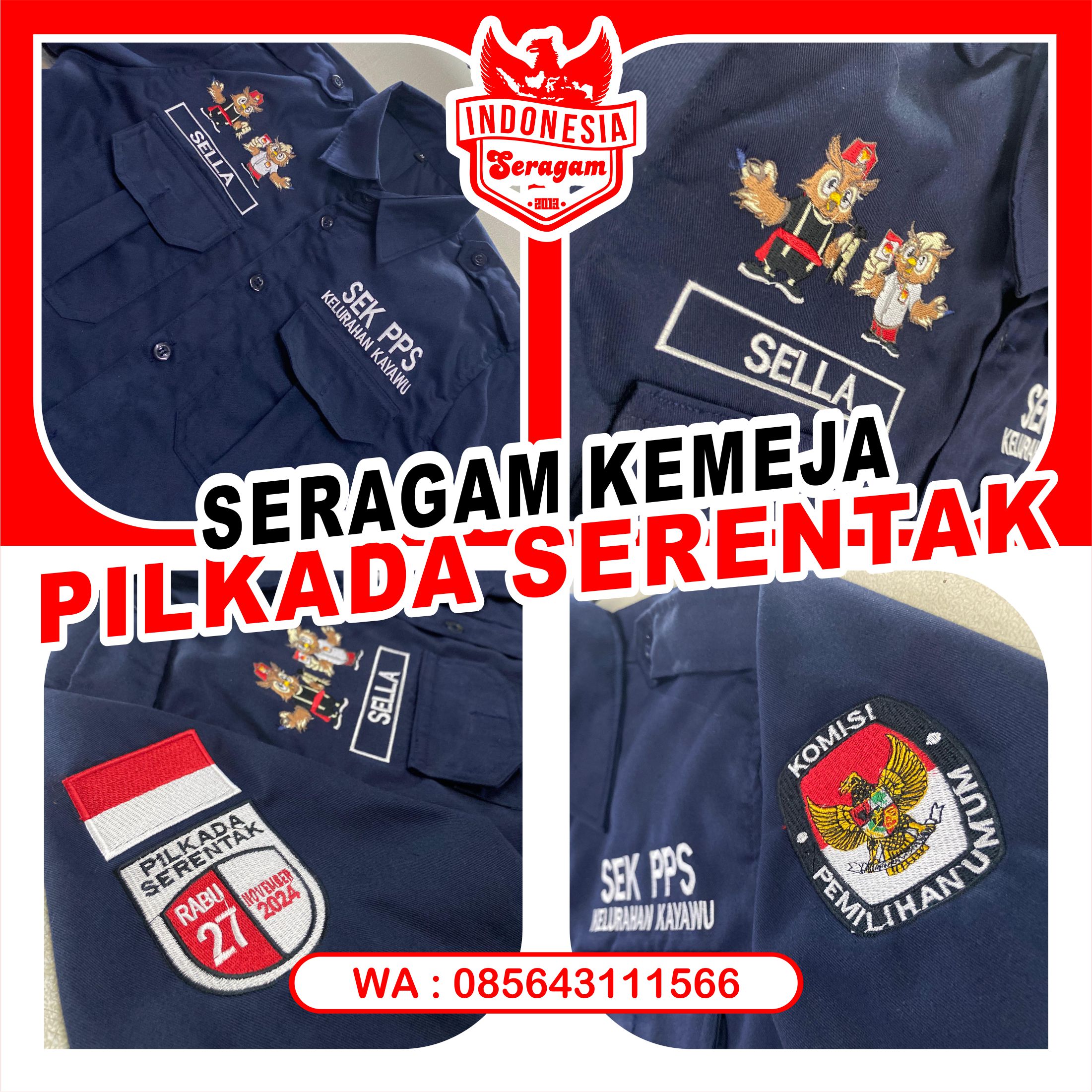 Seragam Kemeja Korsa Workshirt PDH PDL Pilkada Serentak Panitia Pemilihan Suara PPS Kelurahan Kayawu Tomohon Utara Kota Tomohon Sulawesi Utara