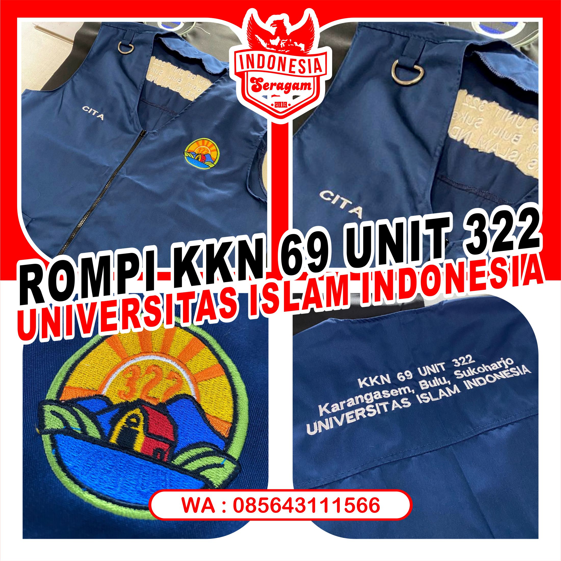 Seragam Rompi Custom Kuliah Kerja Nyata 69 Unit 322 Karangasem Bulu Sukoharjo Universitas Islam Indonesia Yogyakarta