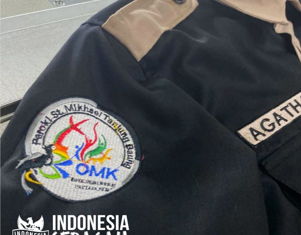 Seragam Kemeja Korsa Workshirt PDH PDL Orang Muda Katolik Stasi ST. Yohanes Senibung Paroki ST. Mikhael Tanjung Baung Kabupaten Sintang Kalimantan Barat