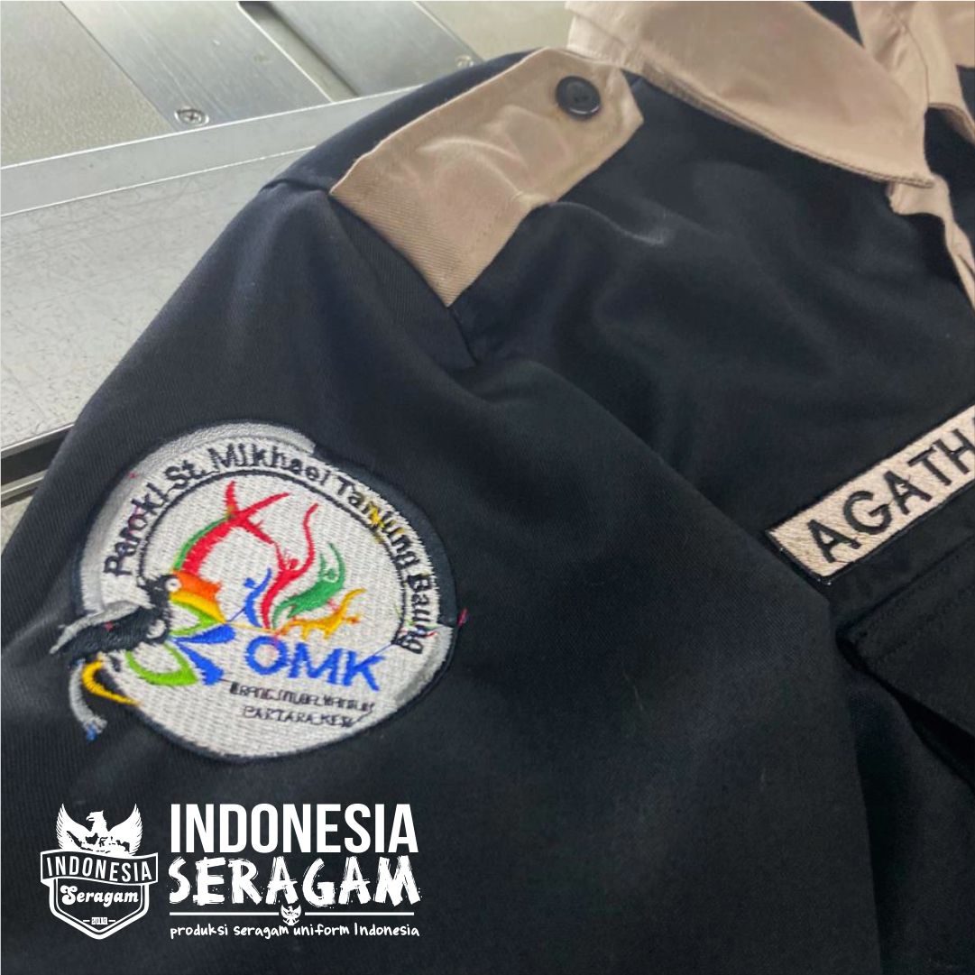 Seragam Kemeja Korsa Workshirt PDH PDL Orang Muda Katolik Stasi ST. Yohanes Senibung Paroki ST. Mikhael Tanjung Baung Kabupaten Sintang Kalimantan Barat